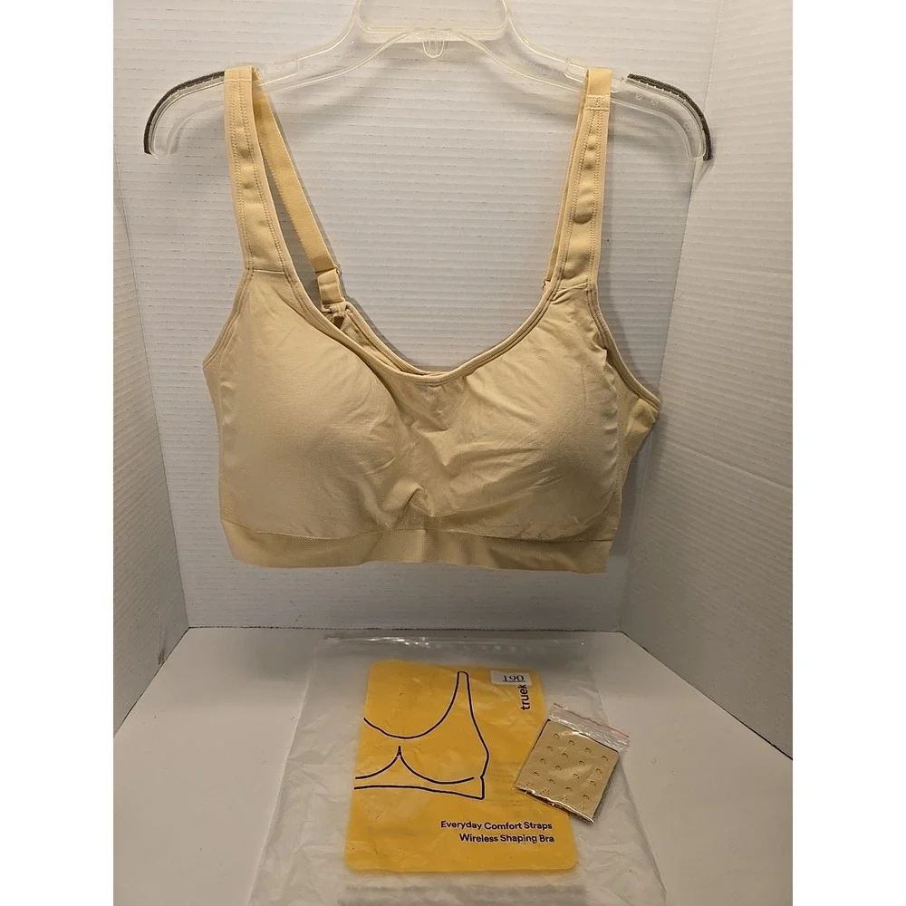 Truekind Everyday‎ Comfort Straps Wireless Shaping BRA Size 4XL, CHAI New